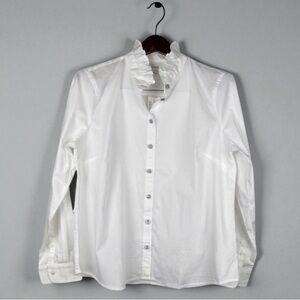 J. Crew Embellished Ruffle Collar Shirt